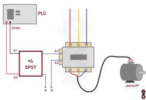  اتصال موتور و کنتاکتور به PLC با رله واسط